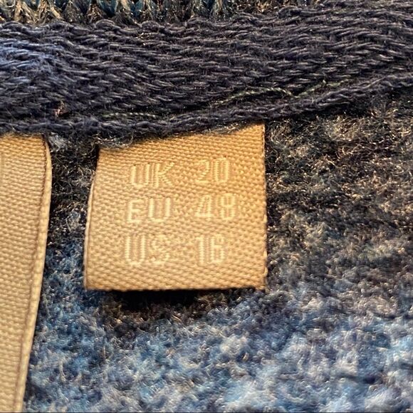 Mountain Warehouse Blue 1/4 Zip Knit Fleece Pullover Size 16 - Picture 4 of 10